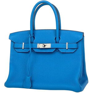 Hermes Birkin 30 Handbag, Togo Leather, Blue Zanzibar, A, Women's